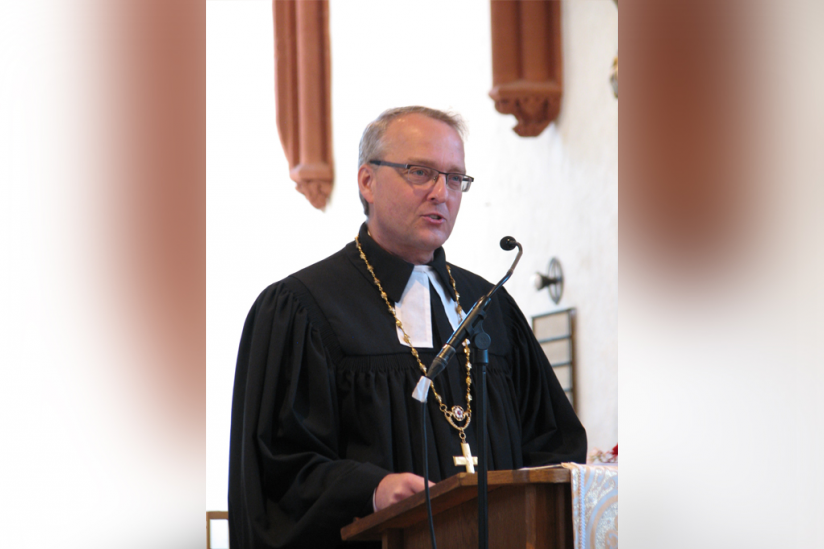 Bischof Carsten Rentzing am 11. Juni 2017 im Dom zu Wurzen