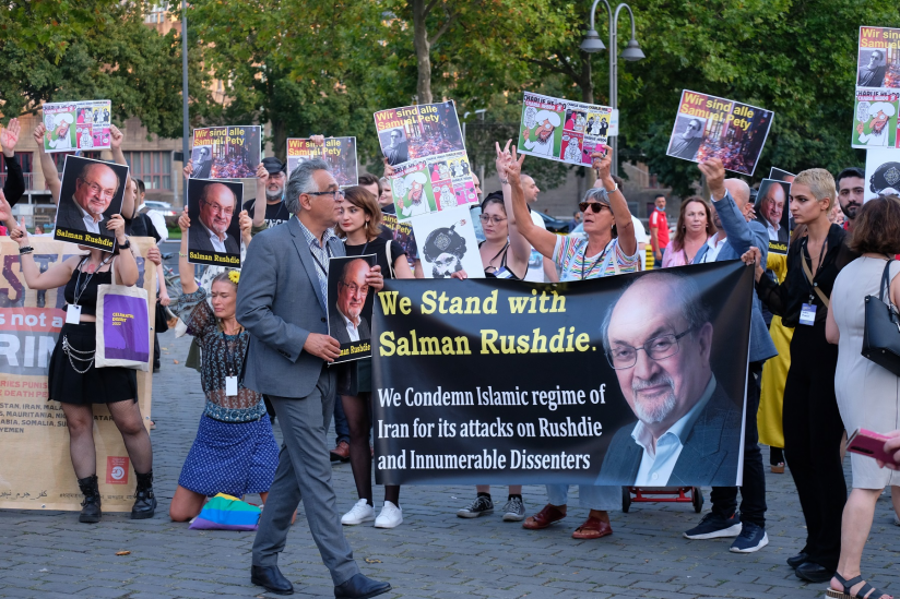 Solidaritätskundgebung für Salman Rushdie