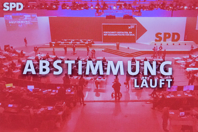 Online-Abstimmung auf dem SPD-Bundesparteitag am vergangenen Wochenende