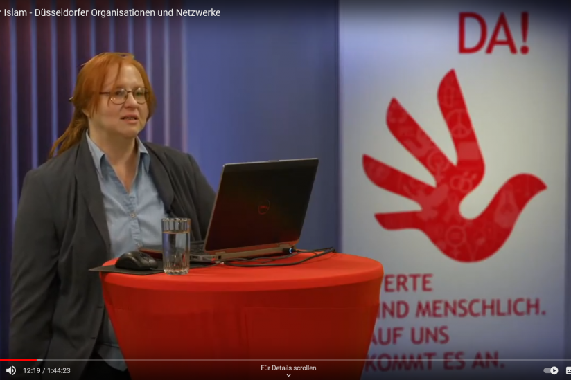 Screenshot des Online-Vortrags von Sigrid Herrmann-Marschall 