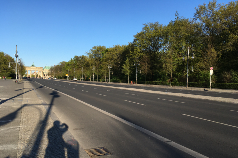 Die Coronakrise ermöglicht leere Straßen in Berlin.