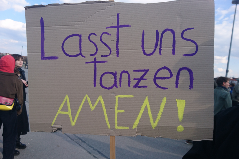 Demo gegen das Tanzverbot am Gründonnerstag 2023 in München