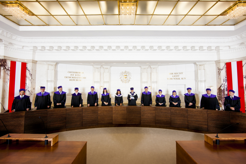 Der Verhandlungs­saal des Verfassungs­gerichts­hofs