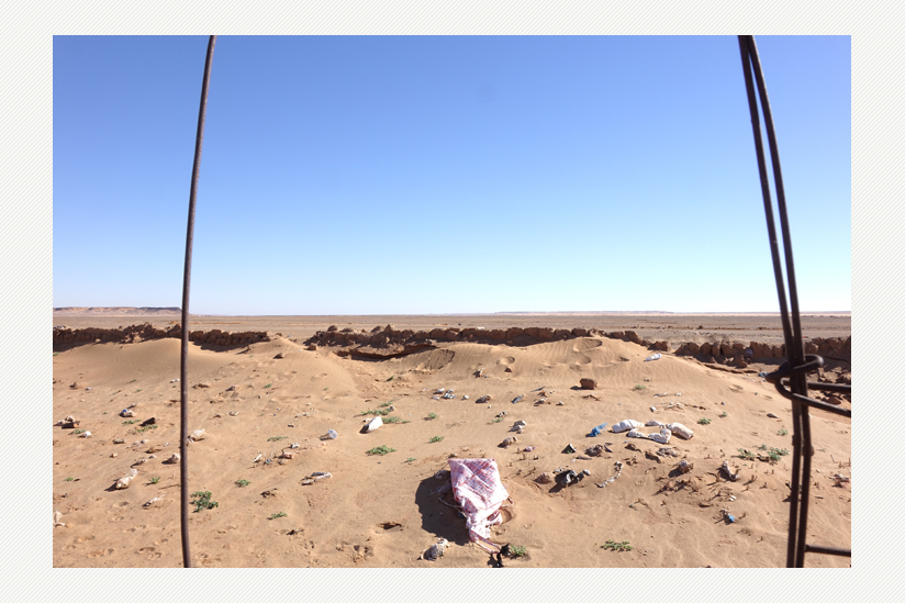 Flüchtlingslager in der algerischen Provinz Tindouf -  am Horizont beginnt Westsahara