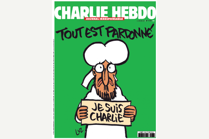 Titelblatt der "Charlie Hebdo" nach dem Terroranschlag