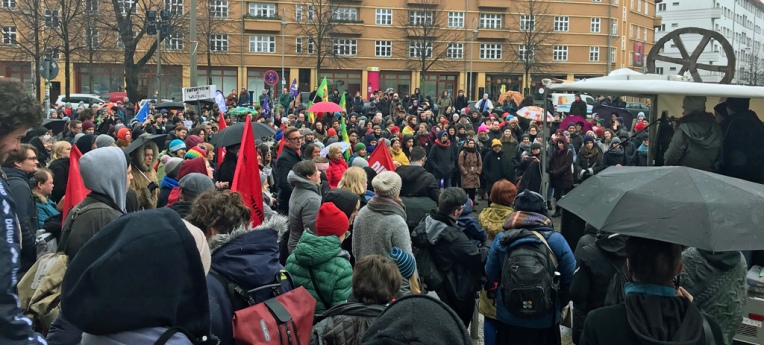 Der Rosa-Luxemburg-Platz vor der Volksbühne am 26. Januar 2019