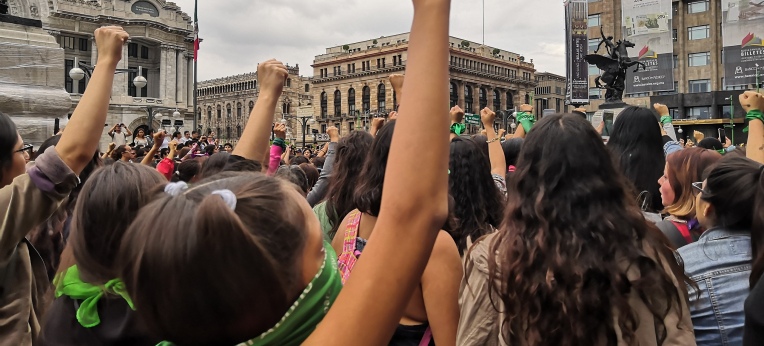 Demo für die Legalisierung von Schwangerschaftsabbrüchen in Mexico City