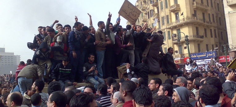 Demonstranten in der Innenstadt von Kairo