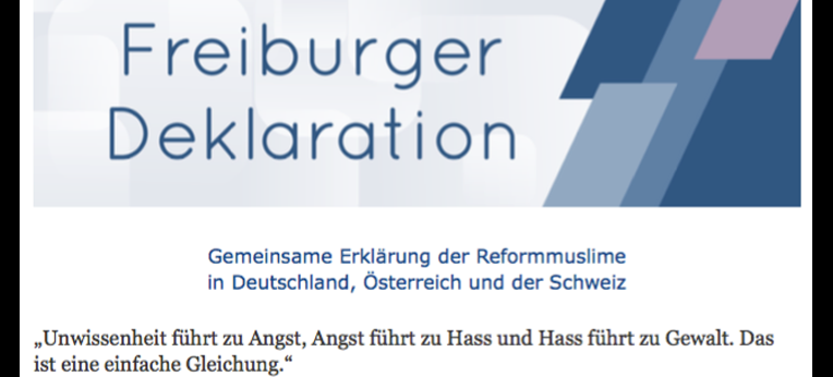 Titelblatt der Freiburger Deklaration (Ausschnitt)