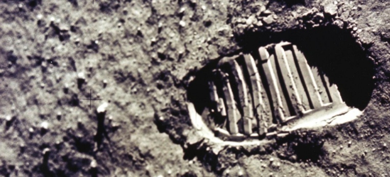 Fußabdruck im Mondstaub (21.07.1969)