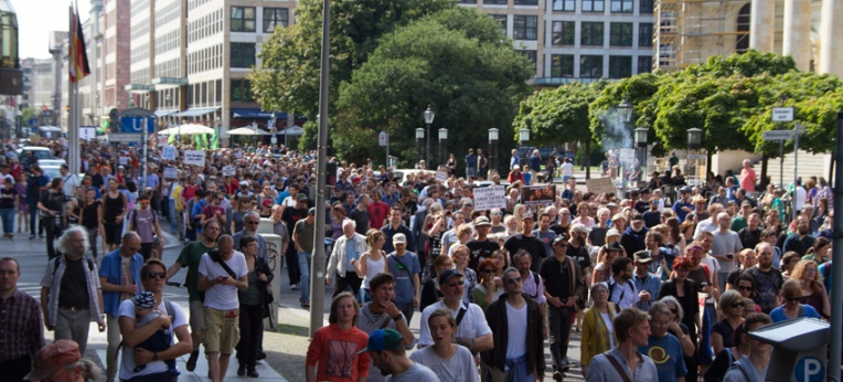 Demonstration für Pressefreiheit am 1. August 2015 in Berlin
