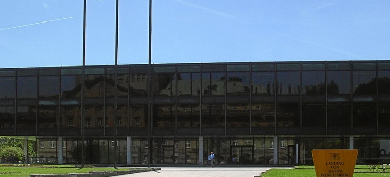 Das Landtagsgebäude von Baden-Württemberg in Stuttgart