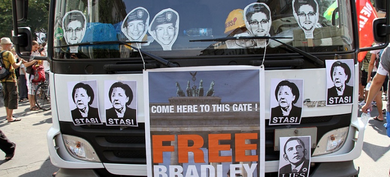 Demo für Manning und Snowden