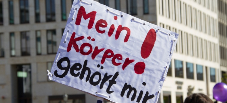 Bei der Demo für sexuelle Selbstbestimmung in Berlin