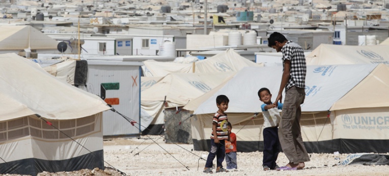 Syrische Flüchtlinge im jordanischen Flüchtlingslager Zaatari