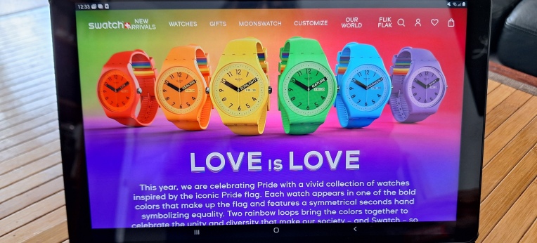 Pride-Kollektion auf der Swatch-Website