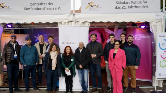 Der Infostand auf dem Bürgerfest am Tag der Deutschen Einheit 2025 in Saarbrücken