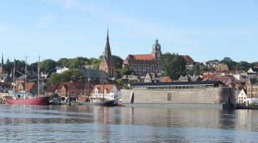 St. Marien, Ansicht vom Flensburger Hafen aus