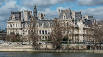Das Rathaus von Paris, das "Hôtel de Ville"