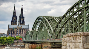 Hohenzollernbrücke und Kölner Dom