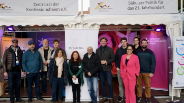 Der Infostand auf dem Bürgerfest am Tag der Deutschen Einheit 2025 in Saarbrücken