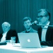 Das Podium: Prof. Dr. Hartmut Kliemt, Helmut Fink (Moderation), PD Dr. Ulrich Thielemann 