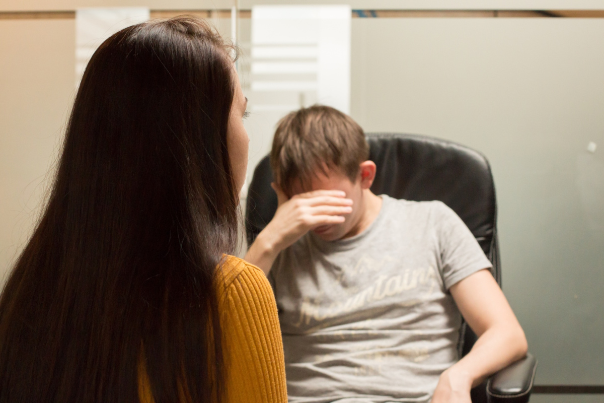 Gespräch bei einer Psychologin