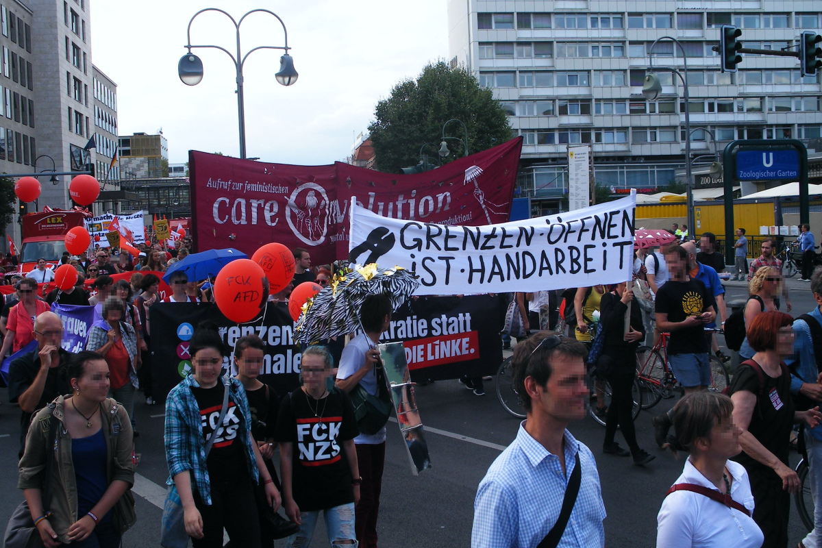 Linke Demo in Berlin