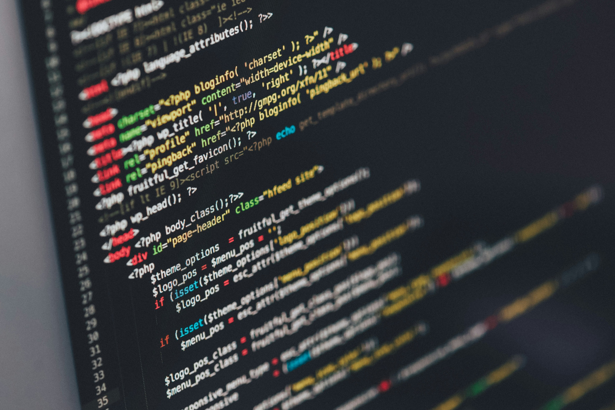 Computermonitor mit Code