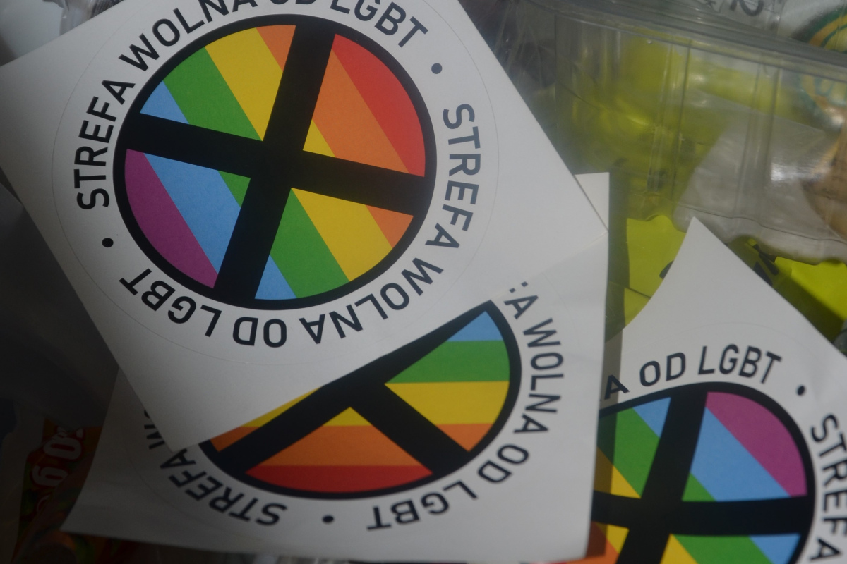 Polnische Sticker, die "LGBT-freie Zonen" markieren sollen