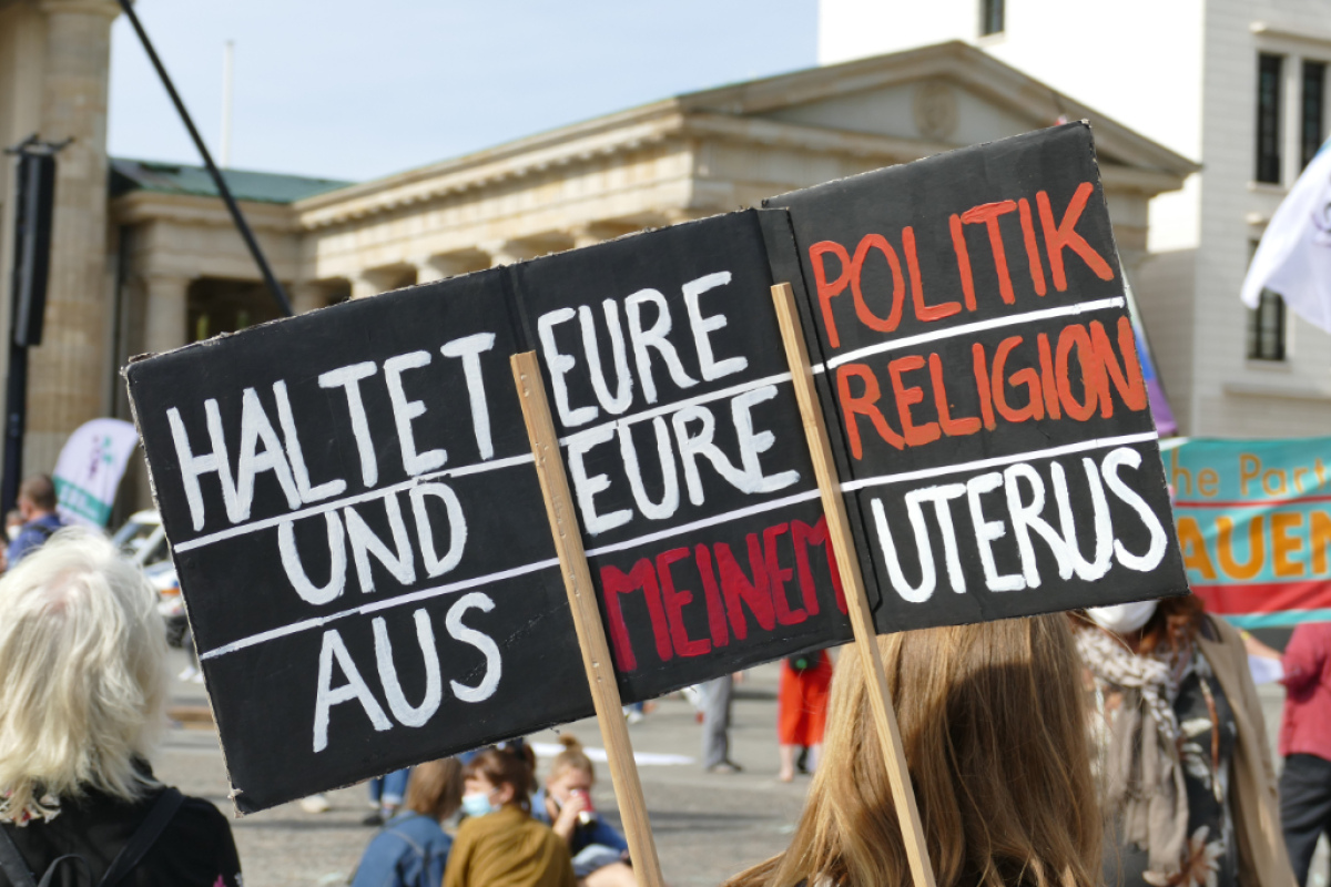 Auf der Kundgebung "Leben und Lieben ohne Bevormundung" am 19. September 2020 in Berlin