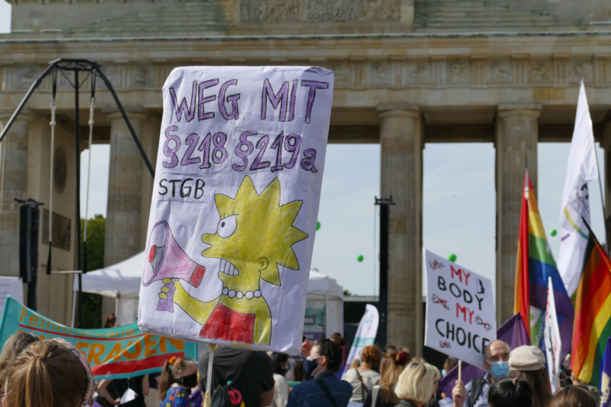 Auf der Kundgebung "Leben und Lieben ohne Bevormundung" am 19. September 2020 in Berlin