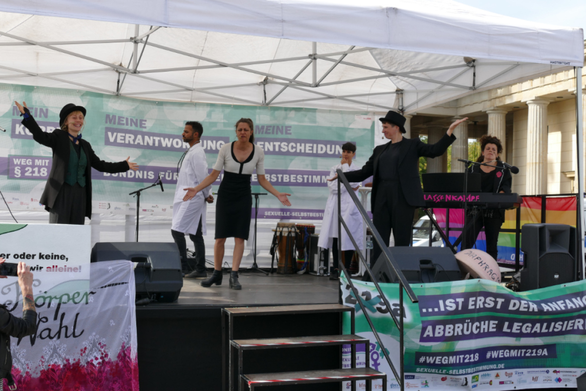 Auf der Kundgebung "Leben und Lieben ohne Bevormundung" am 19. September 2020 in Berlin
