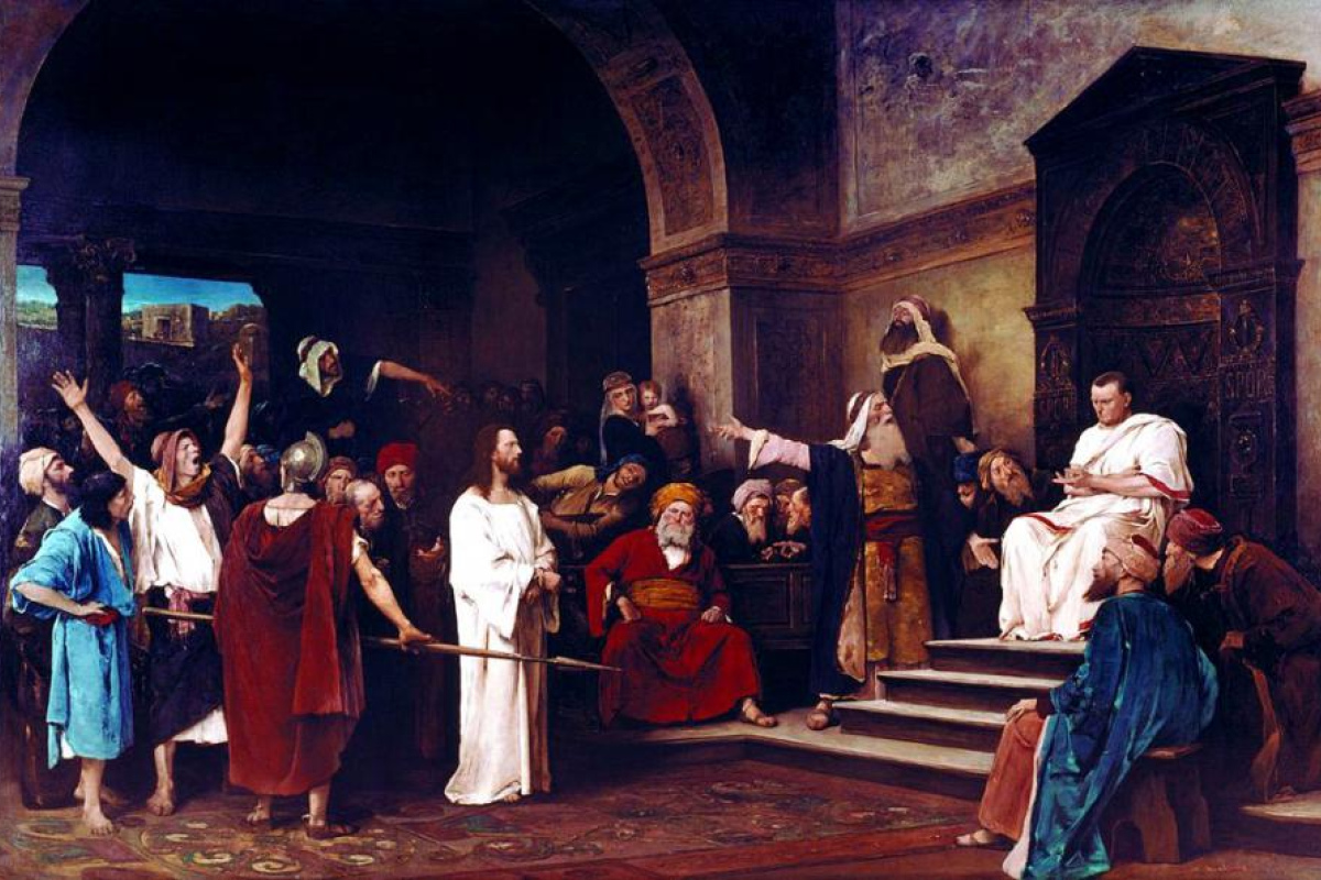Christus vor Pilatus, Gemälde von Mihály von Munkácsy, 1881