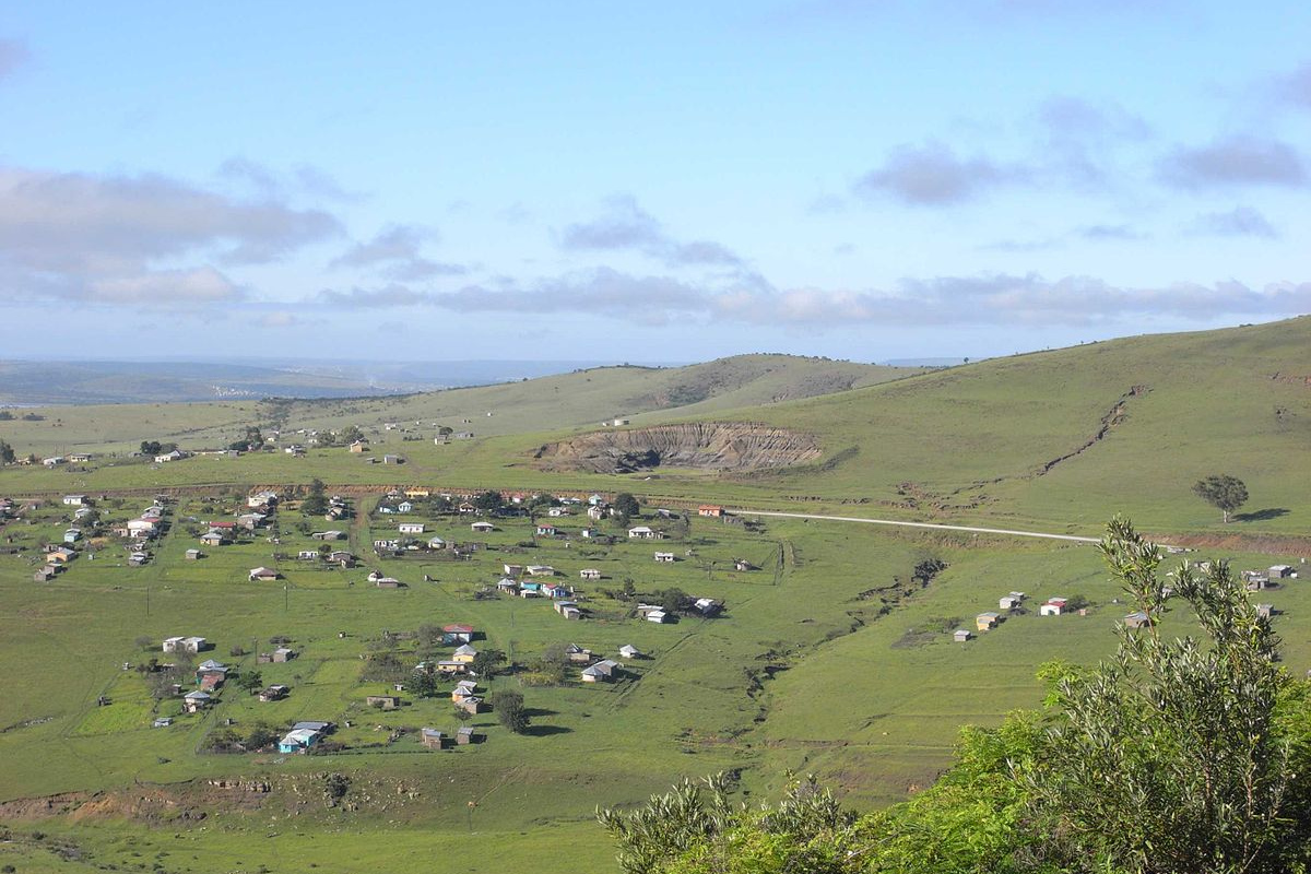 Xhosa-Siedlung im Tyhume-Tal an den Amathole-Bergen.