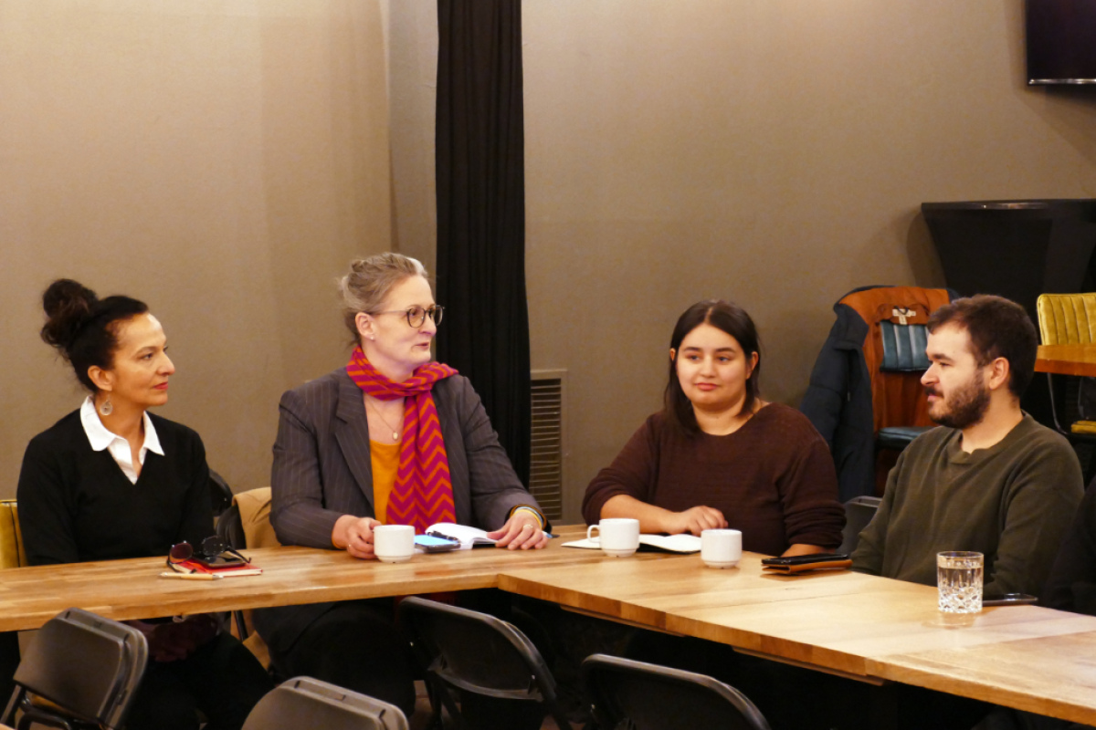 Güner Balci, Rebecca Schönbach, Fatma Keser und Tugay Saraç