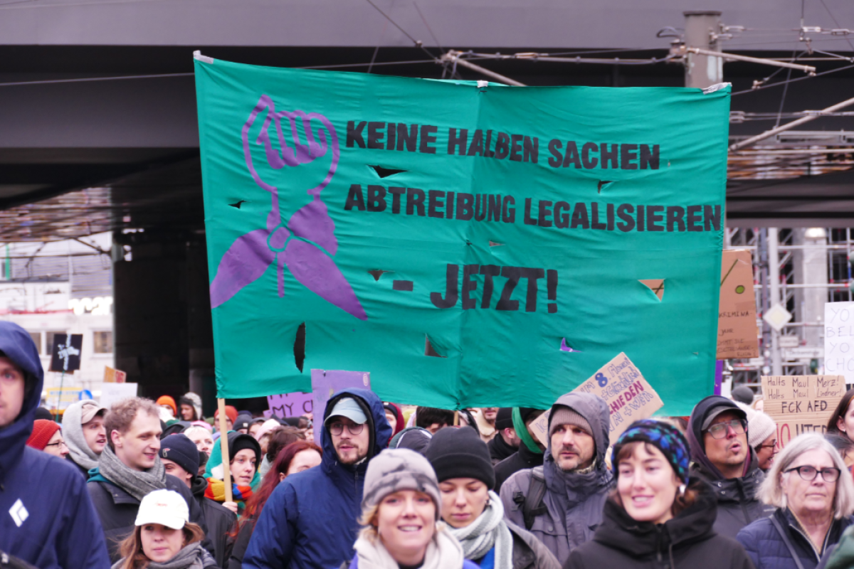 Demonstrationszug in Berlin