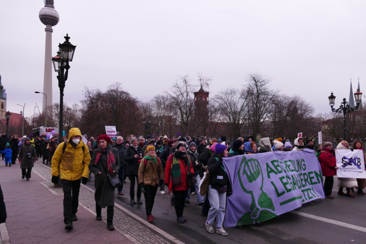 Demonstrationszug in Berlin