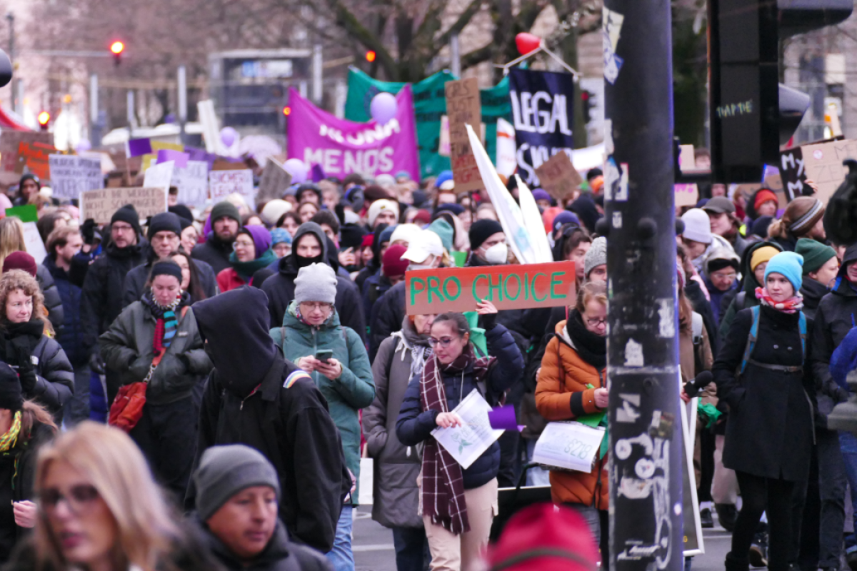 Demonstrationszug in Berlin