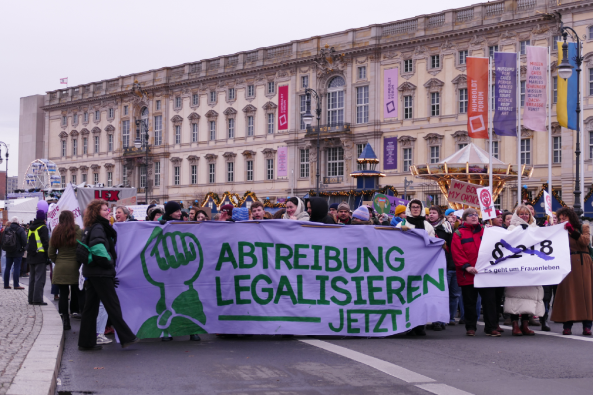 Demonstrationszug in Berlin