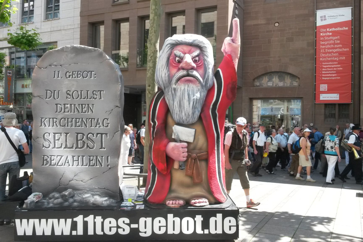 "Moses" beim evangelische Kirchentag in Stuttgart 2015.