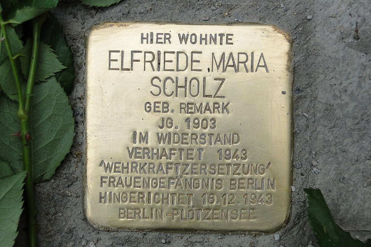 Stolperstein für Elfriede Scholz