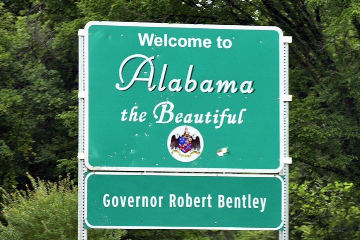 Alabama-Grenzschild