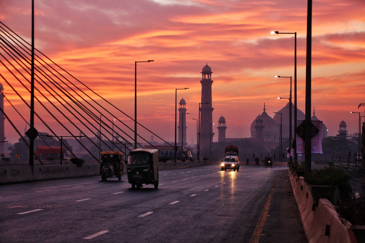 Die Badshahi-Moschee in Lahore, Pakistan
