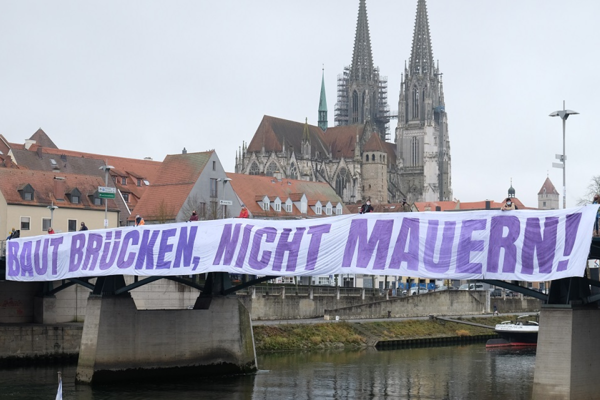 Banner-Aktion des bfg Regensburg