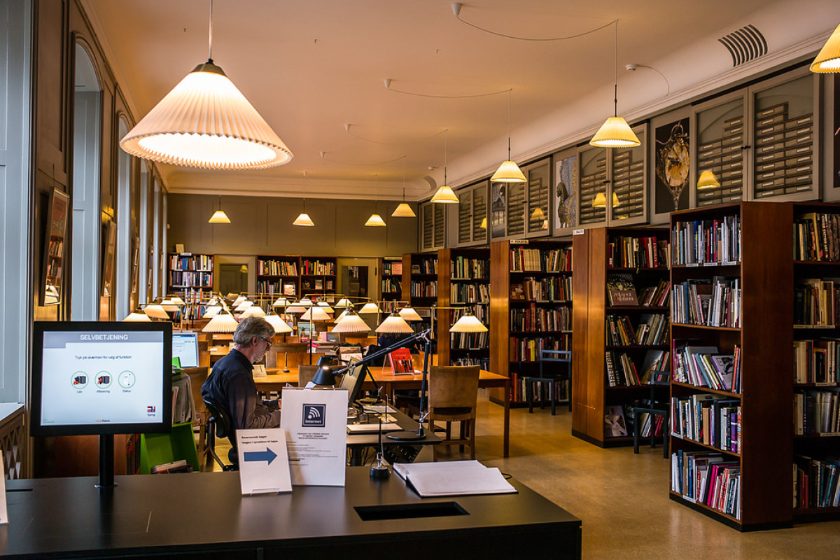 in der Bibliothek 