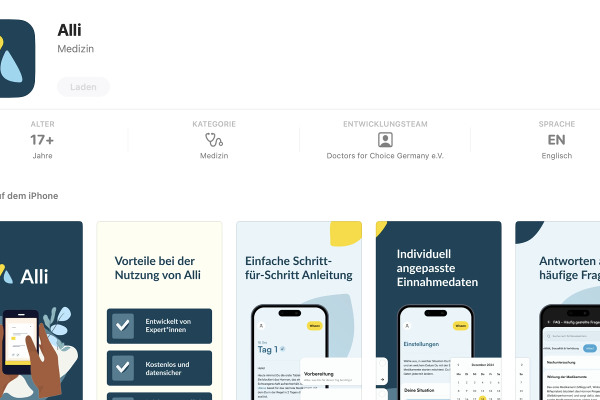 Screenshot aus dem App Store von Apple
