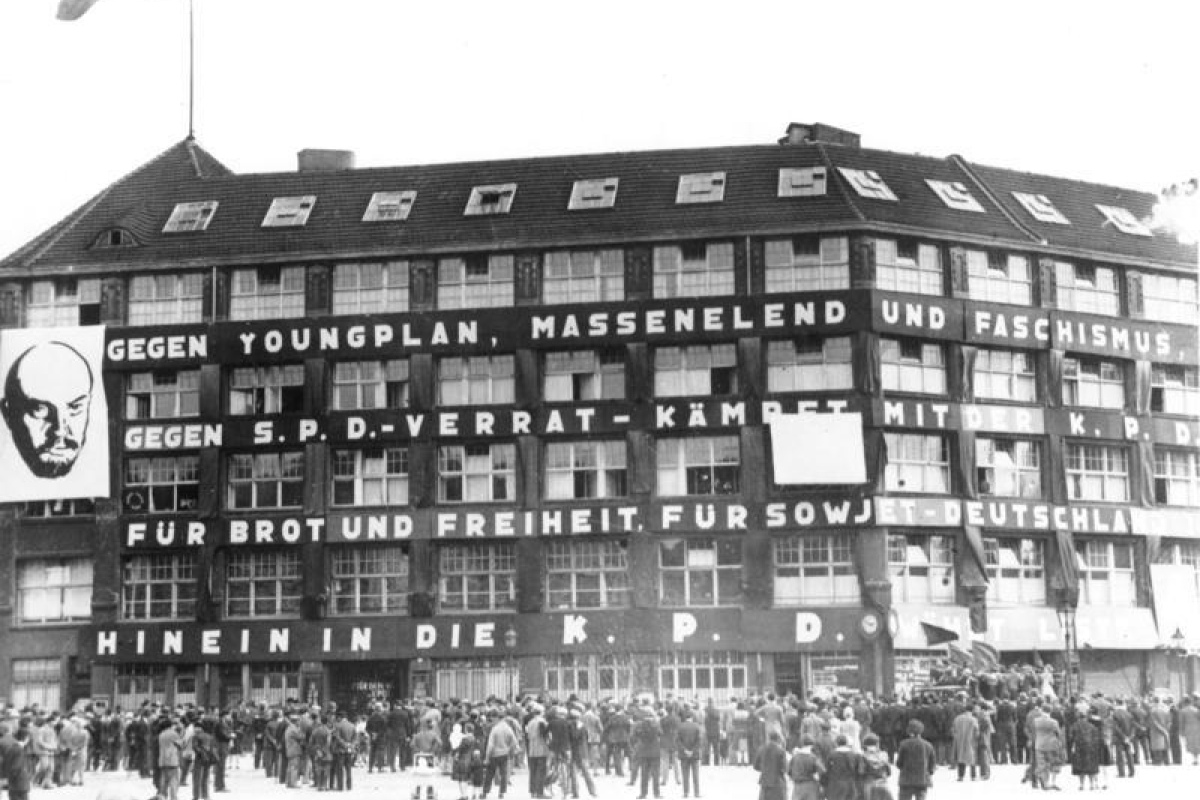 Das Karl-Liebknecht-Haus zur Reichstagswahl 1930