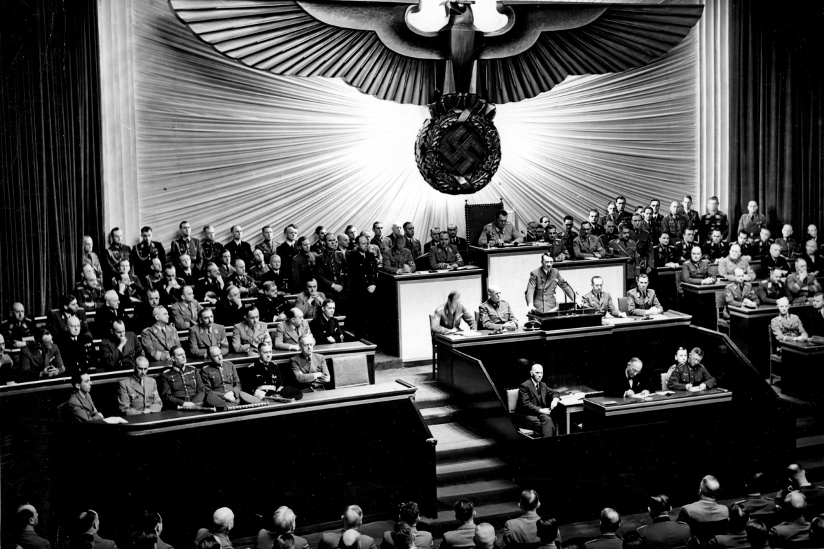 Reichstagsrede Hitlers zur Kriegserklärung an die Vereinigten Staaten, Krolloper Berlin, 11. Dezember 1941