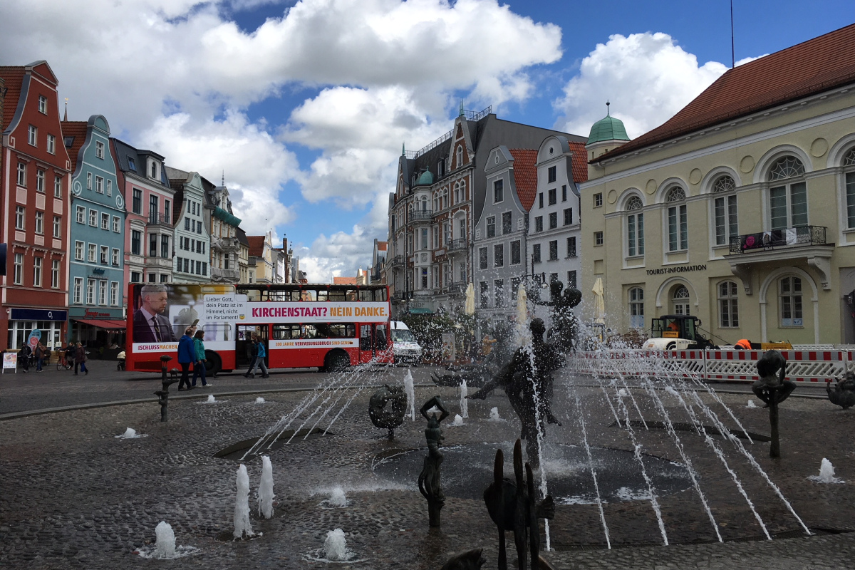 Der Bus in Rostock.